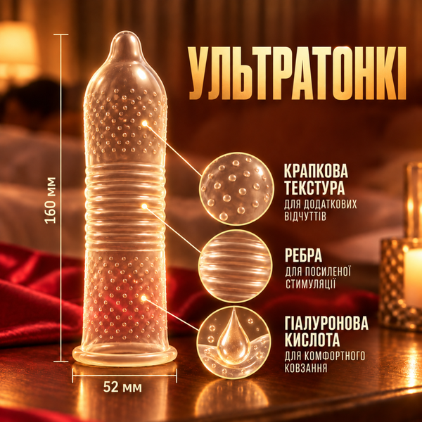 Презервативы OLO Zero One Gold c точками и рёбрами 10 шт 6501053317 фото