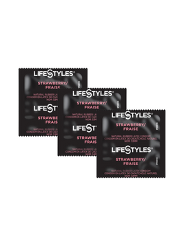Презервативи LifeStyles Strawberry Ароматизовані 3 шт 6501053472 фото