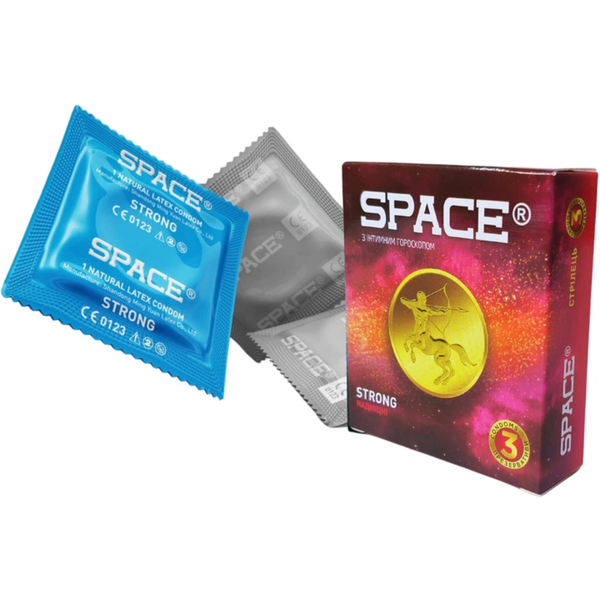 Презервативи Space Strong Гороскоп 36 шт (12 упаковок по 3 шт) 6400229643 фото