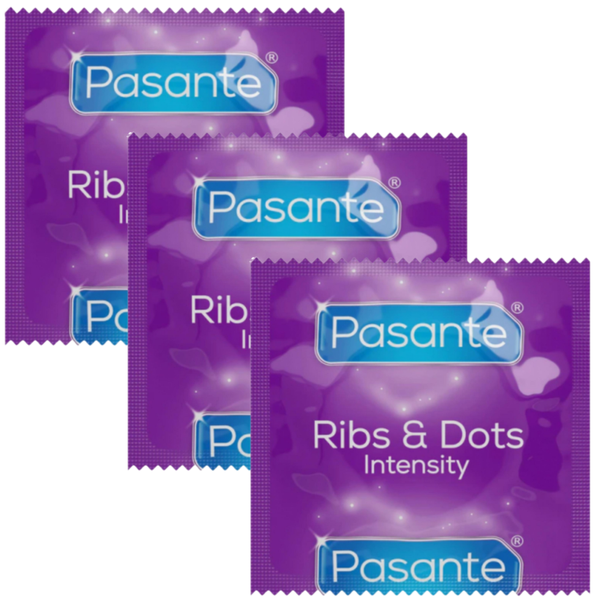 Презервативи Pasante Ribs and Dots Точково-ребристі 3 шт  6400230111 фото