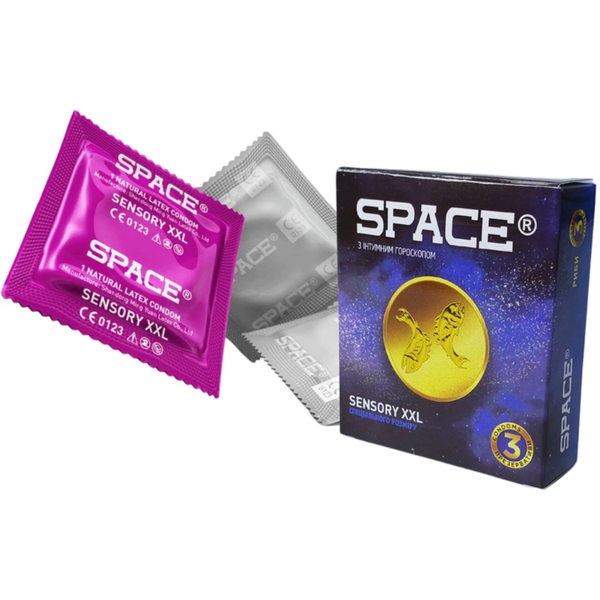 Презервативы Space Sensory XXL 36 шт увеличенного размера (12 упаковок по 3 шт) 6400229630 фото