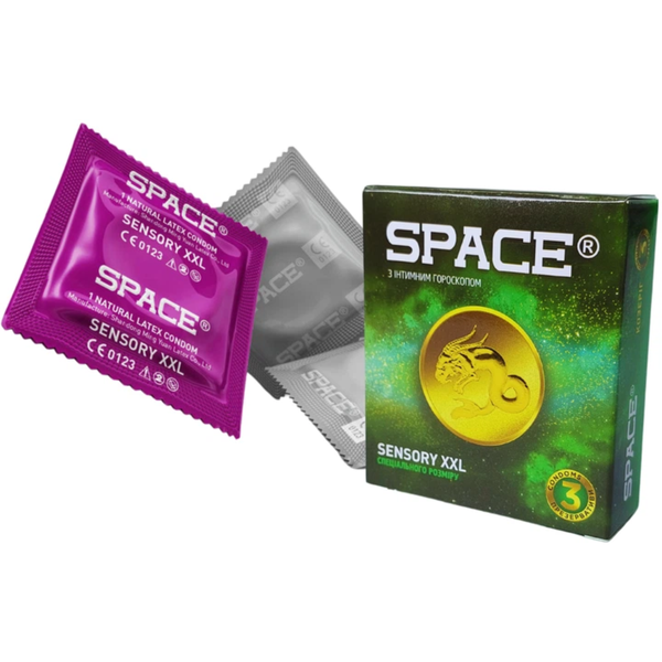 Презервативы Space Sensory XXL 36 шт увеличенного размера (12 упаковок по 3 шт) 6400229630 фото