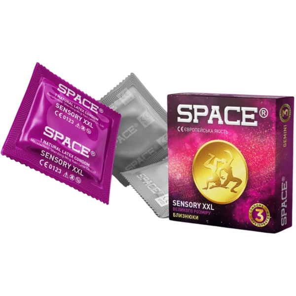 Презервативы Space Sensory XXL 36 шт увеличенного размера (12 упаковок по 3 шт) 6400229630 фото