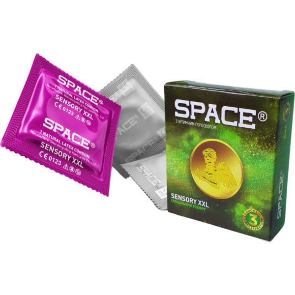 Презервативы Space Sensory XXL 36 шт увеличенного размера (12 упаковок по 3 шт) 6400229630 фото