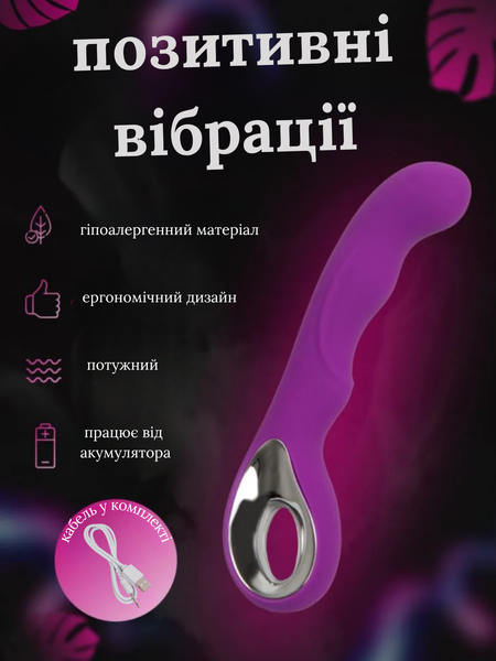 Вібростимулятор вагінальний з ручкою Passion Y&M з гладкою поверхнею для точки G USB  6501103906 фото