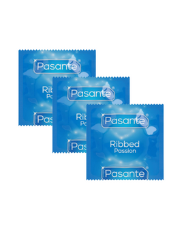 Презервативи Pasante Ribbed Ребристі 3 шт  6400229662 фото