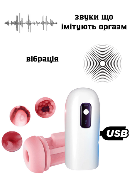 Мастурбатор Passion з вібрацією та озвученням 6501053622 фото