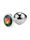 Сталева анальна пробка Passion Rainbow з кристалом Розмір S 2.8х7 см 6501103863 фото 1