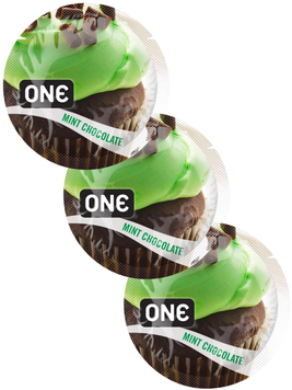 Презервативи One Flavor Waves Шоколад та м'ята Зелені 3 шт 6400230335 фото