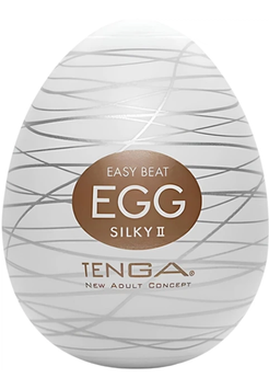 Мастурбатор-яйце Tenga Egg Silky II з рельєфом у вигляді павутини 6501103838 фото