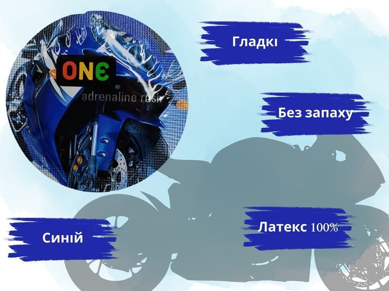 Презервативы One Color Sensation Adrenaline Rush Синие 5 шт в кейсе 6501052013 фото