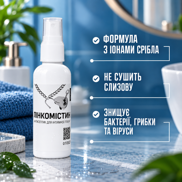 Антисептик для інтимної гігієни Фармлинк Лінкомістин з іонами срібла 50 мл 6501053619 фото
