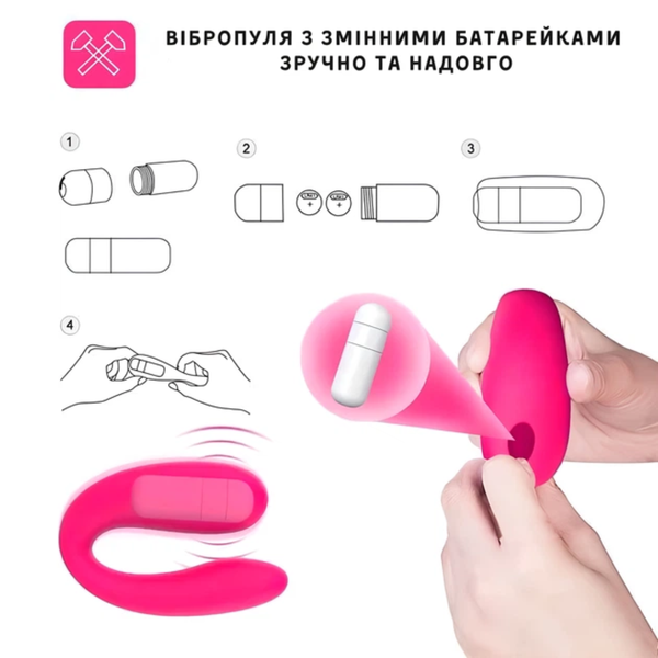 Парный вибратор Passion G-Spot для двойной стимуляции Розовый 6501103832 фото