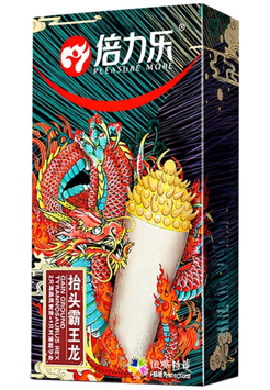 Презервативы Pleasure More Dragon Mix с усиками-шипами 2 шт + 1 гладкий 6501053694 фото
