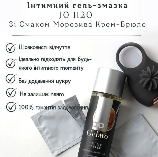 Лубрикант JO H2O cо вкусом Мороженого Крем-Брюле 30 мл 796494410202 фото