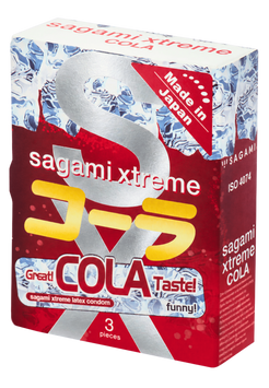 Презервативы Sagami Xtreme Cola с ароматом колы 3 шт 6400229303 фото