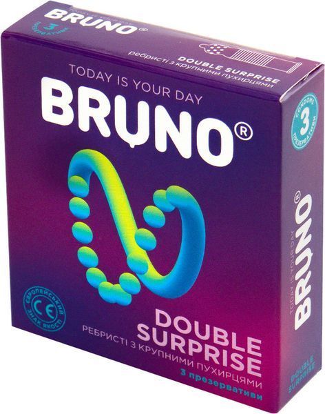 Презервативи Bruno Double Surprice 4 You 12 шт. (4 пачки по 3 шт.) 6400210513 фото