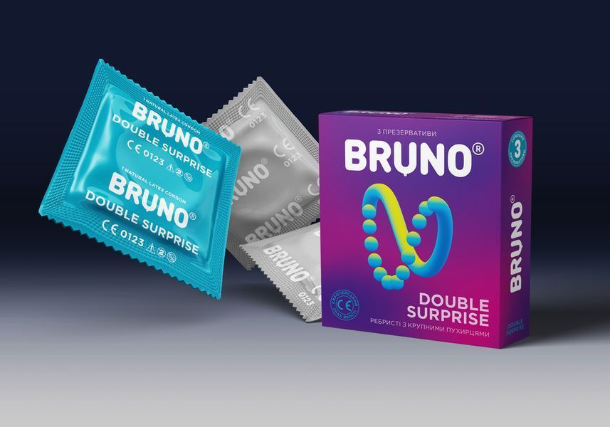 Презервативи Bruno Double Surprice 4 You 12 шт. (4 пачки по 3 шт.) 6400210513 фото