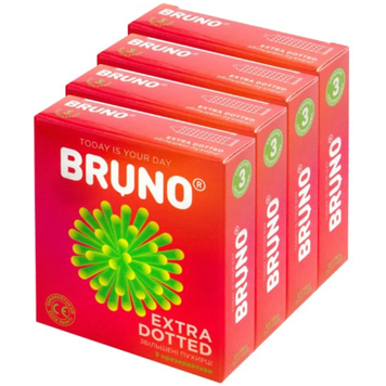 Презервативи Bruno Extra Dotted 4 You 12 шт. (4 пачки по 3 шт.)  6400210515 фото