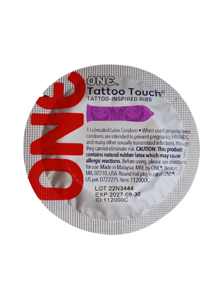 Презервативы One Tattoo Touch с текстурным рисунком 3 шт 6400230328 фото