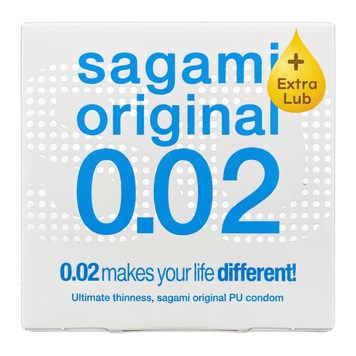 Презервативи Sagami Original 0.02 Extra Lubricated Поліуретановий 1 шт 4974234811120 фото