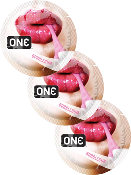 Презервативи One Flavor Waves Bubblegum Фіолетові 3 шт 6400230334 фото