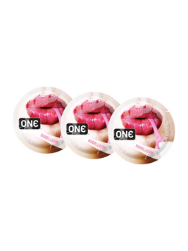 Презервативи One Flavor Waves Bubblegum Фіолетові 3 шт 6400230334 фото