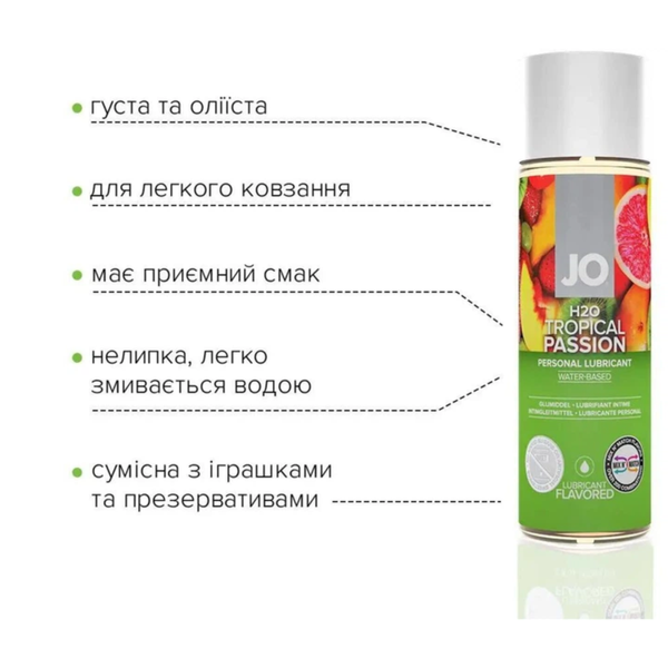 Лубрикант System JO H20 зі смаком Тропічних фруктів 30 мл 6400230491 фото