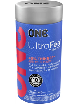Презервативы One UltraFeel 2 в 1 Ультратонкий с дополнительным пакетом смазки 10 шт 6501053329 фото