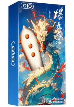 Презерватив OLO blue dragon з пухирцями та кулькою 1 шт + лубрикант 6501053633 фото
