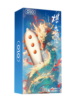 Презерватив OLO blue dragon с пупырышками 1 шт + Шарик + Лубрикант 6501053633 фото