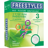 Презервативы Freestyles Max Pleasure Точечные 3 упаковки по 3 шт 6400229471 фото