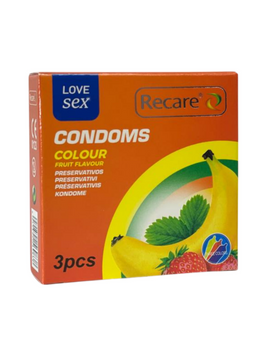 Презервативи Recare Color Fruit Flavour Асорті 3 шт 6501053502 фото