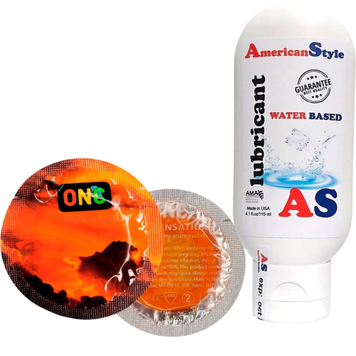 Набір презервативів One Trip To Cloud Nine Color Sensations Помаранчеві 10 шт + Подарунок Лубрикант American Style Water Based Lubricant 115 мл 6501053610 фото