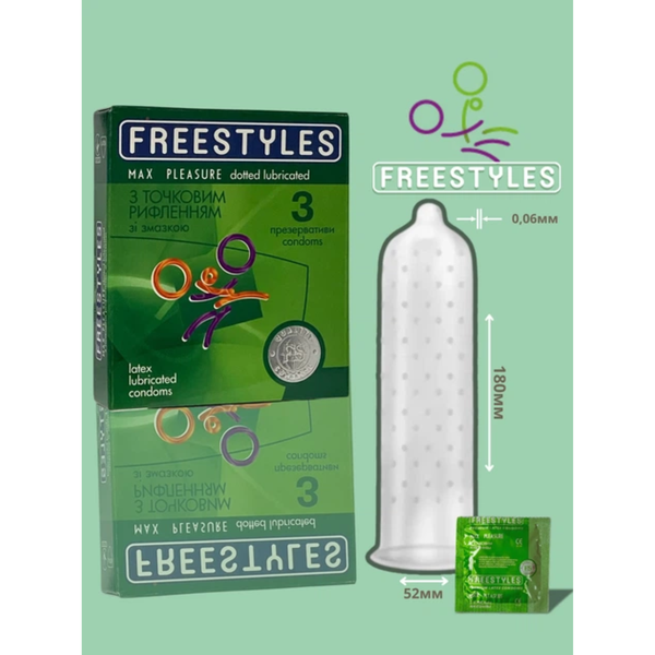 Набір презервативів Freestyles Ultra Light + Ribbed + Max Pleasure 3 упаковки по 3 шт 6501053587 фото