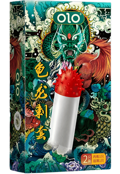Презерватив Olo Genbu Dragon з вусиками та кулькою 1 шт + лубрикант 6501053514 фото