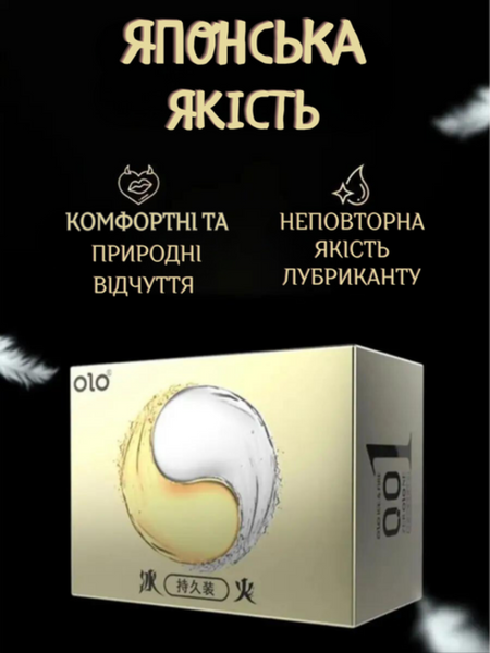 Презервативы OLO 0.01 Iceand Fire Ваниль с термоэффектом 10 шт 6501053487 фото