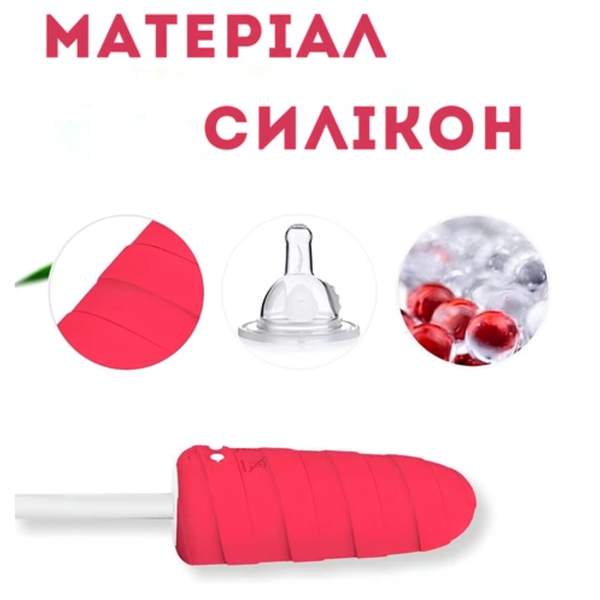Вібратор Passion Морозиво 10X Popsicle Vibrator USB Рожевий 6501103869 фото