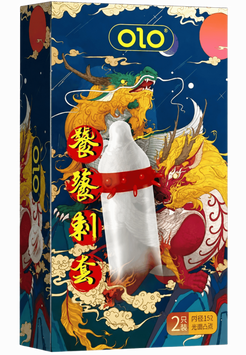 Презерватив Olo Kirin Dragon з вусиками та кулькою 1 шт + лубрикант 6501053518 фото