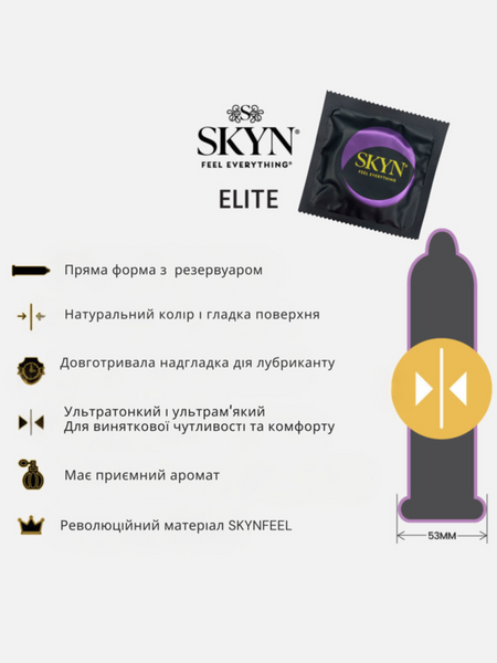 Презервативи Skyn Elite Безлатексні 3 шт 6400229599 фото