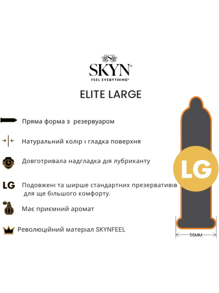 Презервативв Skyn Large Безлатексные XL 3 шт 6400229652 фото