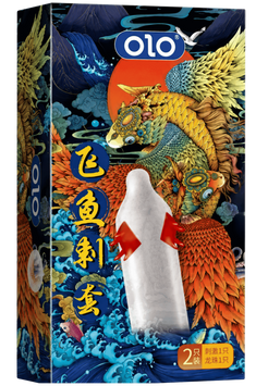 Презерватив Olo Flying Koi з вусиками та кулькою 1 шт + лубрикант 6501053515 фото