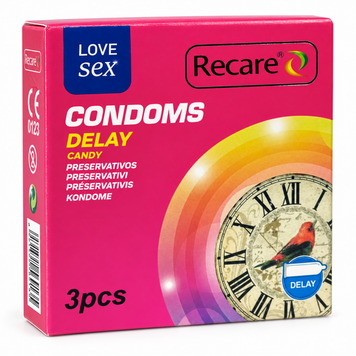 Презервативы Recare Delay Candy с ароматом конфет 3 шт  6501053500 фото