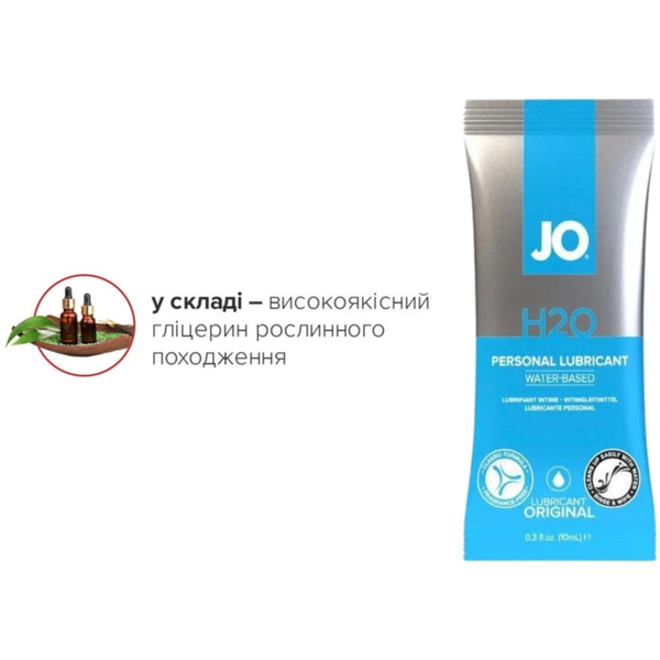 Пробник лубриканта System JO H2O Original 10 мл 796494790595 фото